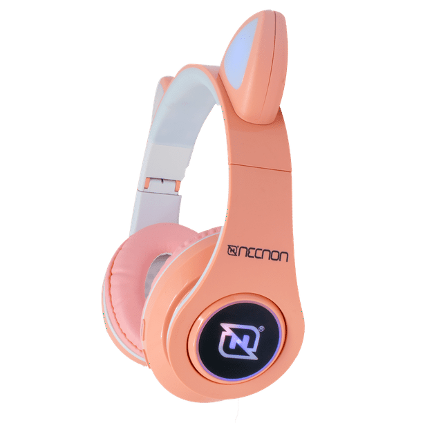 Audifonos Gamer Bluetooth Necnon Nbh 07 Oreja Gato rosa Unitalla