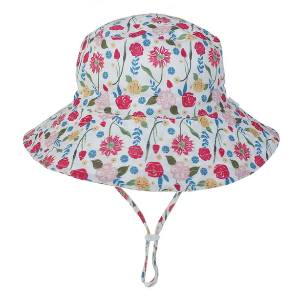 Sombrero para el sol para bebé Playa de verano UPF 50+ Protección solar  Sombreros para bebés Sombreros para el sol para niños pequeños Gorra para  bebé niña Sombrero de cubo para niños