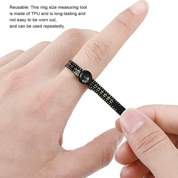 Herramienta de medición de tamaño de anillo | Herramienta de medición de  anillo para anillos de tamaño perfecto | Medidores de anillos de cinta