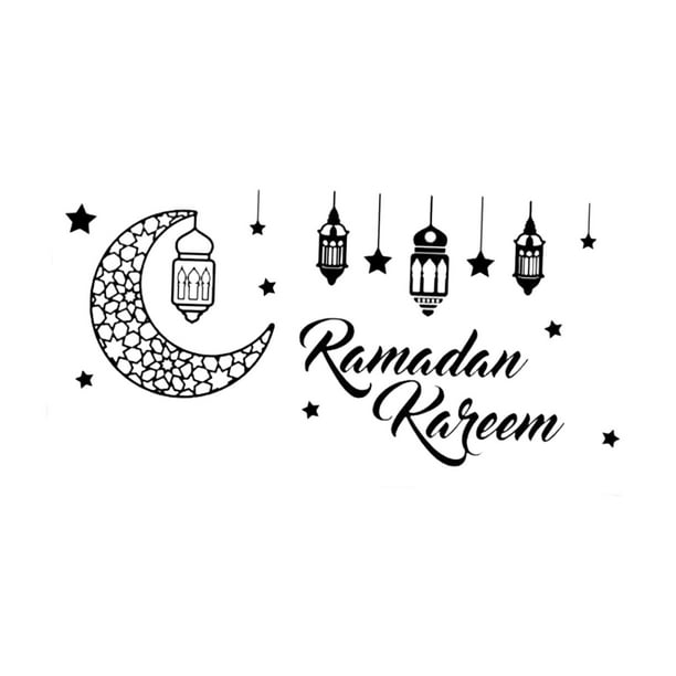 Fondo Ramadán Con Una Media Luna Decorada Con Decoración Islámica