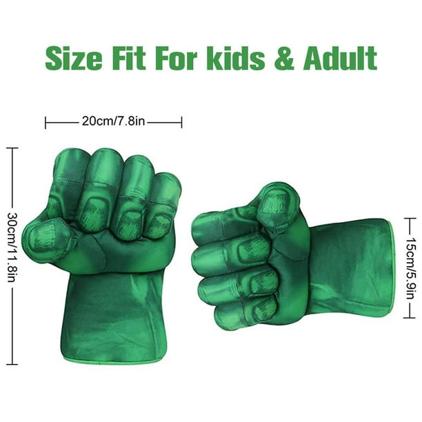 Guantes de cosplay para niños, puños verdes, guantes de boxeo de felpa  suave, disfraz de superhéroe para niños y niñas : : Deportes y  Aire Libre