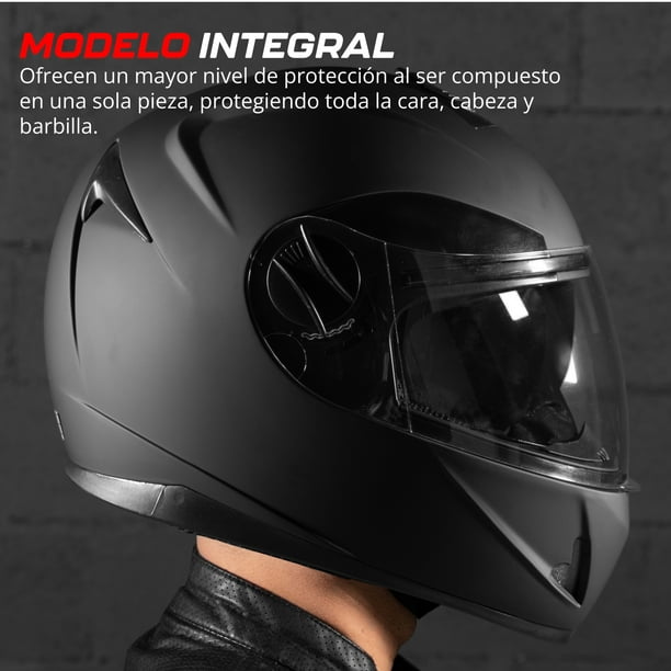  OLDF - Casco integral para motocicleta, casco de moto con tapa  completa para hombre, cuello de invierno, color negro mate : Automotriz