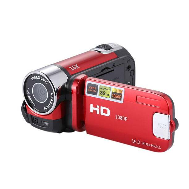 Minimonitor Cámara de video digital Full HD 1080P 16x Zoom Videocámara Cámara (Rojo) Likrtyny Para estrenar | Walmart en línea