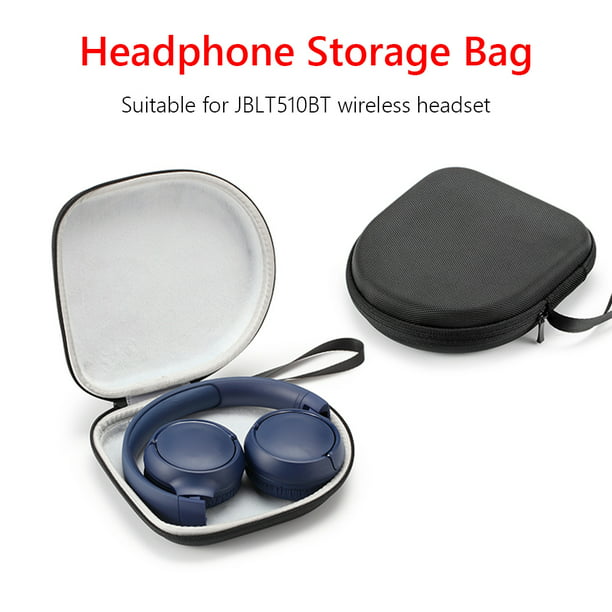 RAIACE Funda de almacenamiento rígida compatible con auriculares JBL Tune  510BT (solo funda), color negro