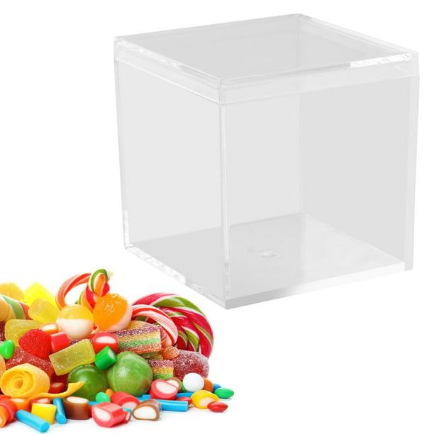 Cajas de regalo transparentes, contenedores cuadrados vacíos en caja, cajas  de cubo, contenedor de p Sunnimix Caja de embalaje