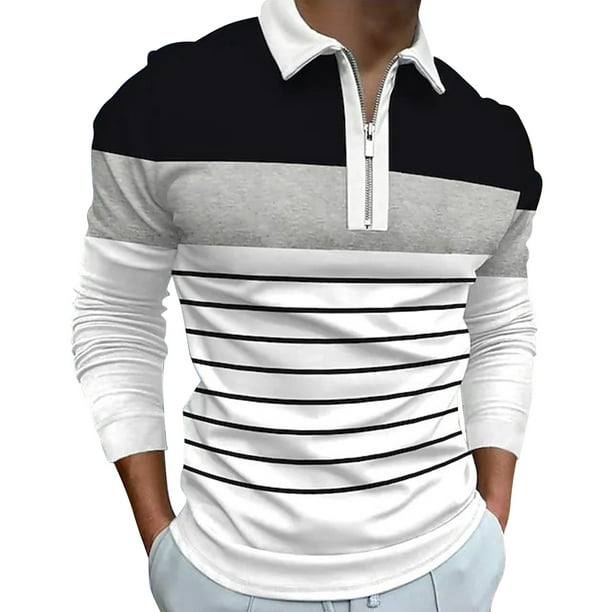Camiseta de cuello alto para hombre, informal, todo a juego, color sólido,  manga larga, otoño e invierno