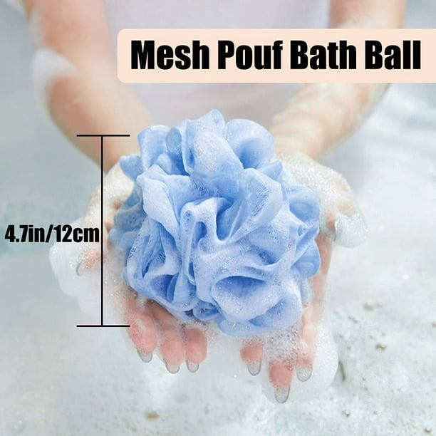 Esponja grande de malla para baño y bola de ducha (paquete de 5)