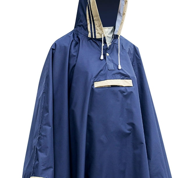  ONILA Chubasquero impermeable para mujer, elegante poncho  impermeable con estampado de coloful con capucha y cremallera, poncho  impermeable (color: flamenco azul profundo) : Ropa, Zapatos y Joyería