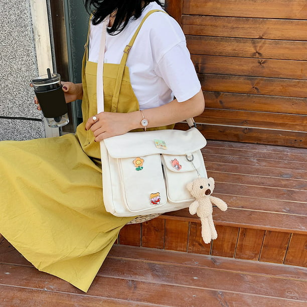 Bolsa Bolsos cruzados a la moda de cuero para mujer bolsos bonitos con  diseño de gato bolsos con monedero (blanco) Likrtyny Para Estrenar