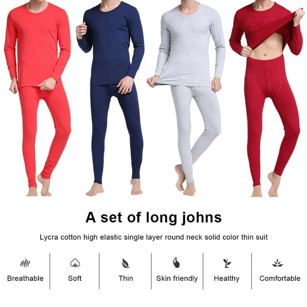 Conjunto de ropa interior térmica para hombre, ropa interior térmica larga  de Johns para hombre