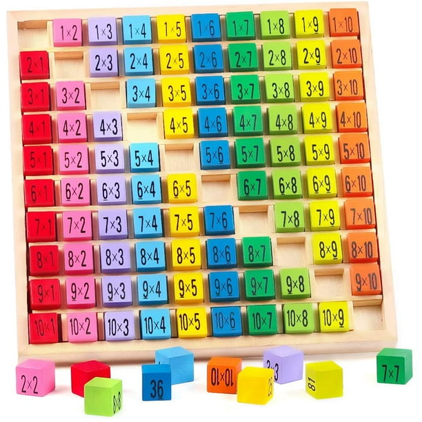 Aprendizaje de números 1x1 para estudiantes de primaria, ábaco de madera  1x1, cubos de juguete de madera de colores, juguetes para aprender  matemáticas, ábaco aprendiendo matemáticas, juegos de matemáticas, juguete  educativo para