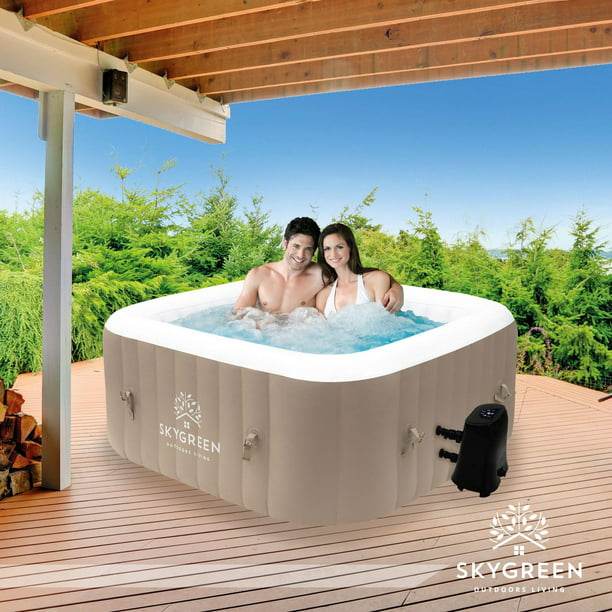 Jacuzzi inflable In-Outdoor, 150x150x cm, para 4 personas