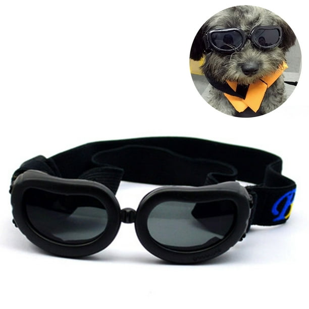G010 Disfraz de perro mascota aviador gafas de sol para razas medianas  20-40 libras (negro)