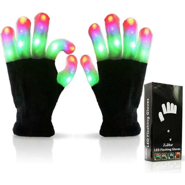 Guantes LED, guantes de dedo LED, guantes de luz para dedos, guantes LED  para regalos de niños, los juguetes para niños de 3 a 8 años, guantes