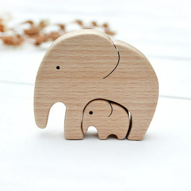 Set de 4 perchas infantiles de madera Elefantes y Estrellas - Shopmami
