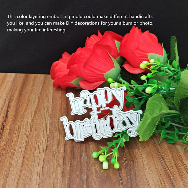 Plantillas de corte de Metal con letras de feliz cumpleaños