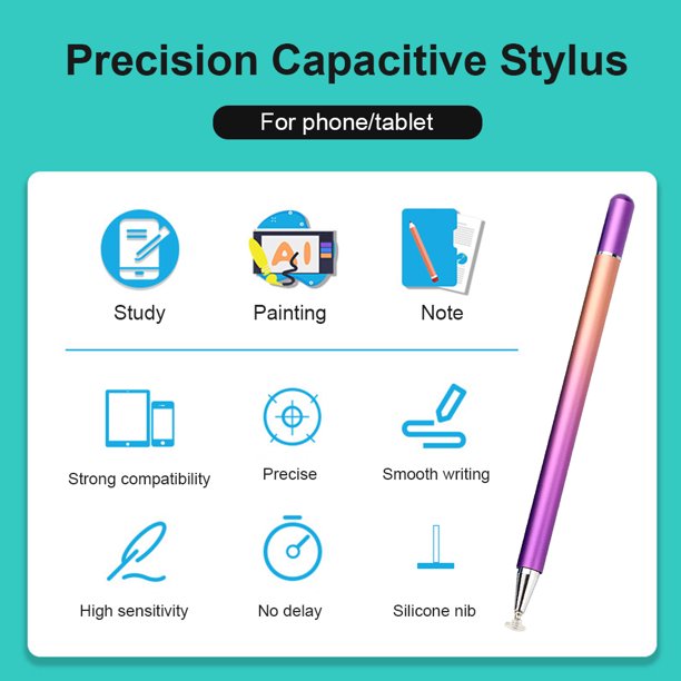 Lapiz Tactil, Lápiz Capacitivo con Punta De Disco y Tapa Magnética