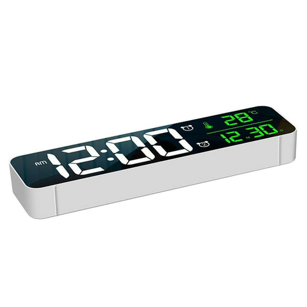 LaMi - Reloj digital de demencia de 8 pulgadas con día y fecha, reloj de  pared con pantalla grande HD, 12 alarmas, calendario digital, para personas
