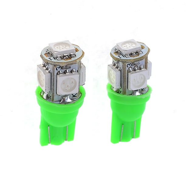 Bombilla LED coche W5W T10 5 SMD 5050 VERDE