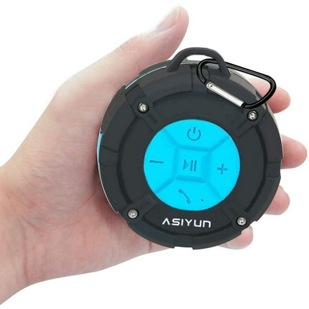 Altavoz de ducha Bluetooth Altavoz inalámbrico impermeable con ventosa,  altavoz portátil, sonido envolvente 360 ​​(azul)