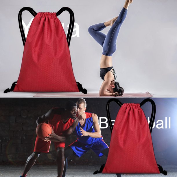 Mochila Deportiva De Gym Gimnasio Viaje Impermeable Con Cordón Para  Deportistas Color Rojo