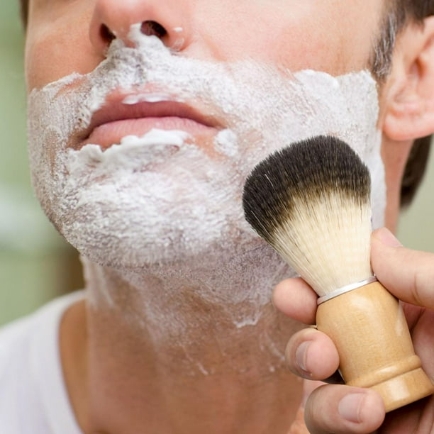 Brocha de afeitar para hombre, brocha de afeitar Accesorio de afeitado de  lujo clásico Brocha de crema de afeitar hecha a mano Limpieza de barba para