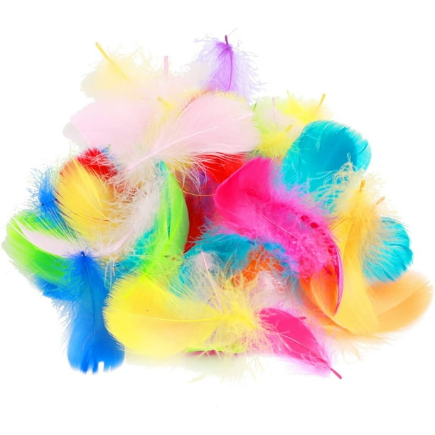 100 plumas para manualidades, plumas coloridas de pavo natural, color  teñible, plumas para manualidades de atrapasueños, decoración de disfraces