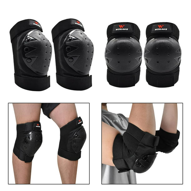 4x Protectores de Codo de Patinaje, Rodilleras, Protector de Motocicleta,  Equipo de Protección Baoblaze Protector de rodilla de codo de patinaje