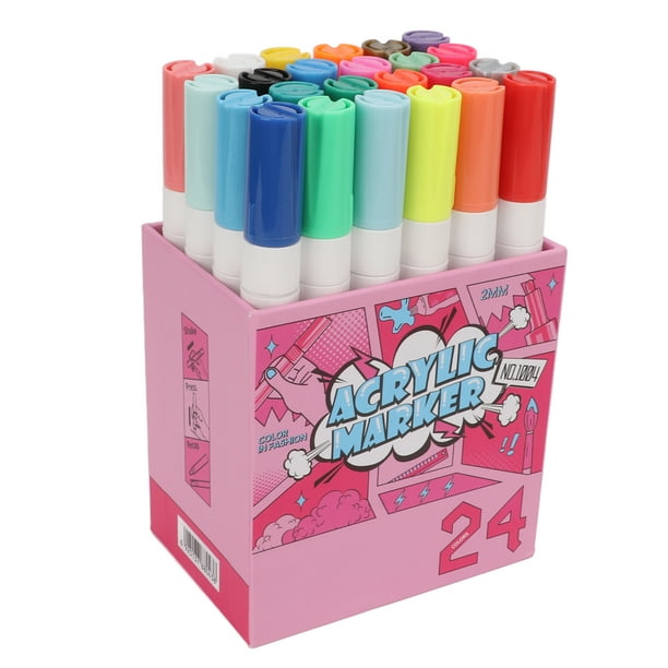 Plumones “Acrylic Marker” 24 piezas – Pink Stationery