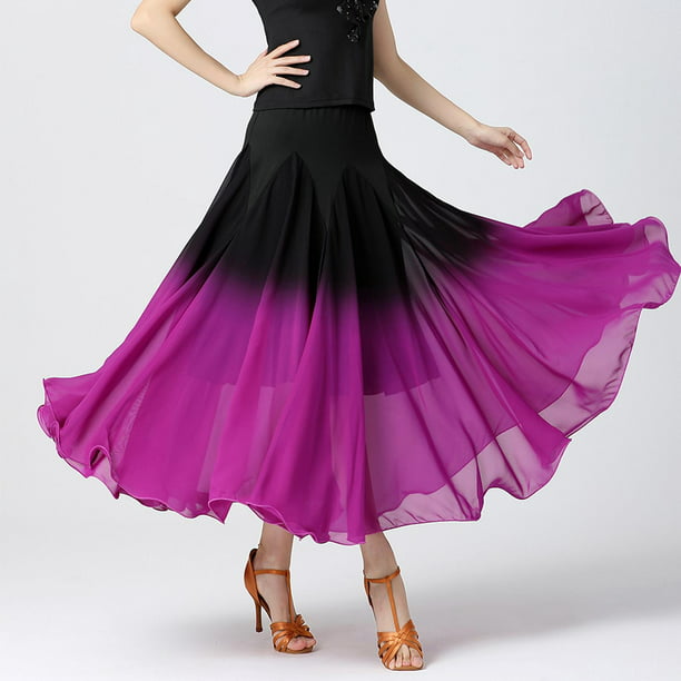  Vestidos de baile de salón para mujer, falda flamenca