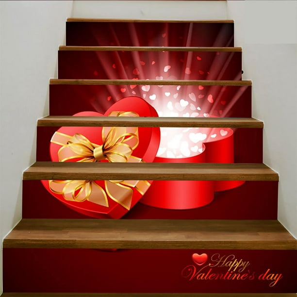 Calcomanías Para Escaleras Románticas Vinilos Decorativos Vinilos  Decorativos Para Papeles Decorativos - 6 Paneles / 11 Colco Calcomanías de  escaleras en 3D