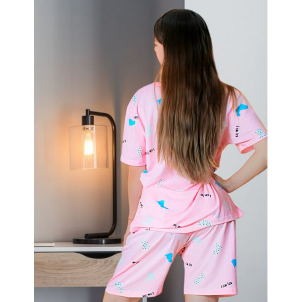 Pijama De Short Y Playera Mujer Ropa De Dormir Aesthetic