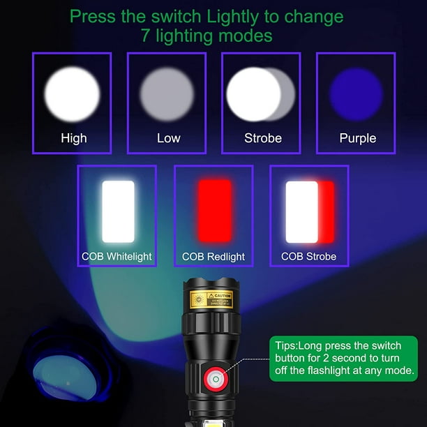 Linterna UV espectro de LED