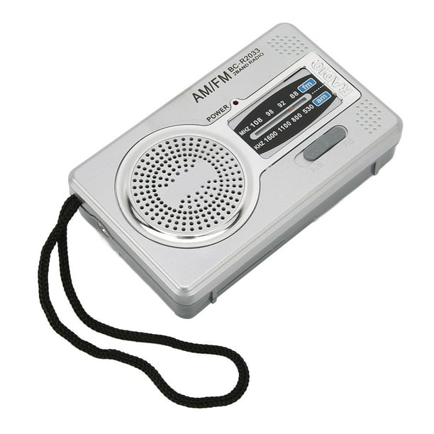 Radio AM FM portátil, pequeño transistor AM FM Radio de 5 W altavoz de  bolsillo con pilas para viajes de emergencia en el hogar