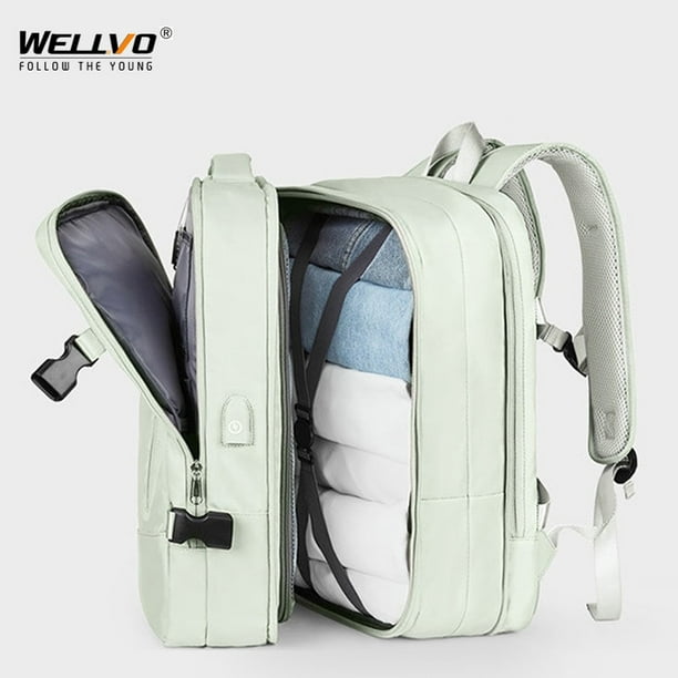 Mochila de viaje para mujer, mochilas para ordenador portátil de 16  pulgadas, mochila ligera de negocios multifuncional con carga USB grande  con bolsas para zapatos - AliExpress
