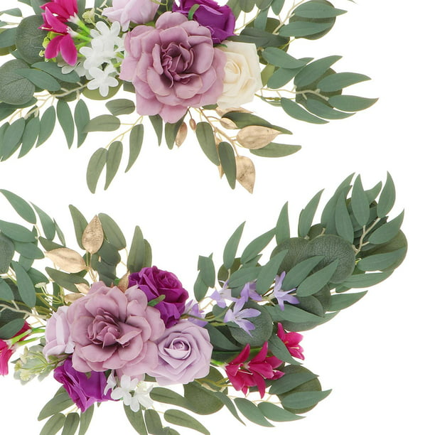 2 flores decorativas de de boda para arreglo de fondo de pción 4E Colcomx  corona de flores