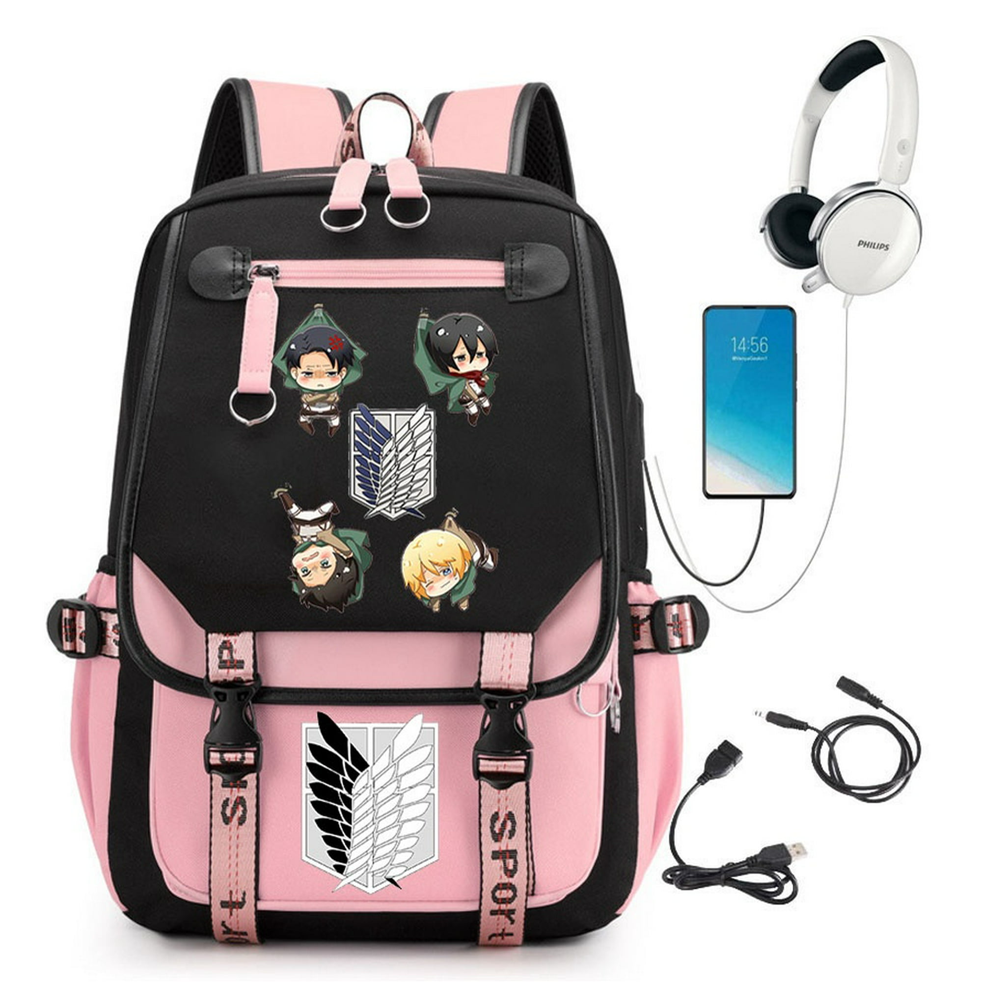 auriculares infantiles con mochila. .