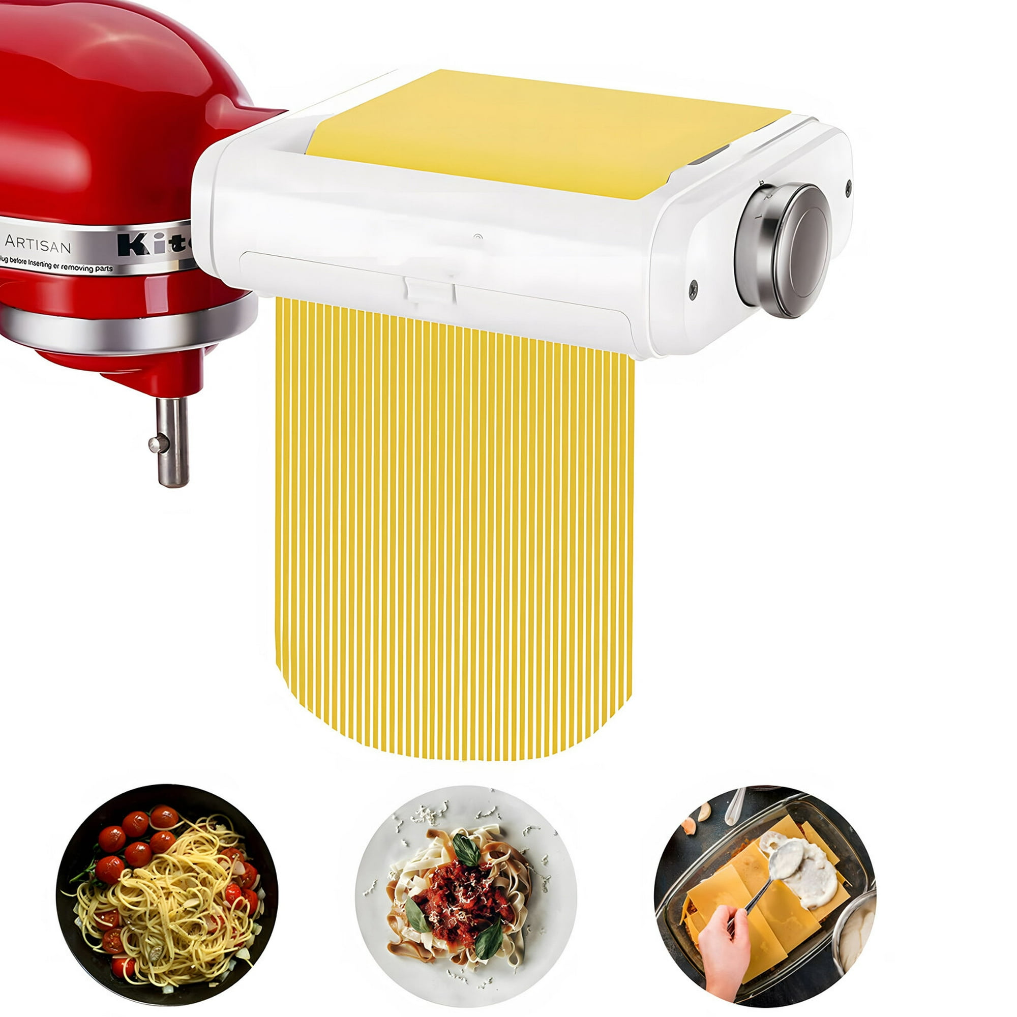 Accesorio triturador de rebanadora para batidora de pie KitchenAid,  rallador de queso, KitchenAid, accesorios de rebanadora con 3 cuchillas  (gris)