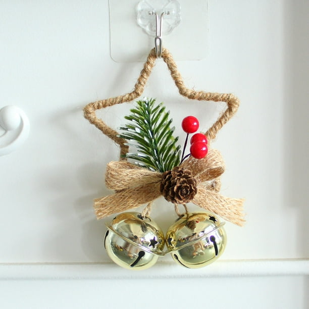 3 piezas de decoración de Navidad colgantes de árbol de Navidad, adorno  colgante de cascabeles para niños, cascabeles pequeños, decoración de  metal