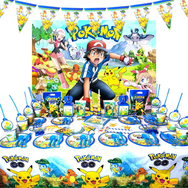 Pokémon Tema Fondos Niños Feliz Fiesta De Cumpleaños Decoración Pikachu  Foto Fondo Bebé Ducha Bandera