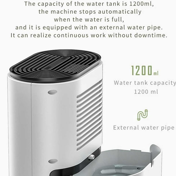 Matsuzay Deshumidificador eléctrico de 1200ml, absorbente de humedad  Digital de viaje, secador de aire doméstico, dispositivo de baño para  Electrodomésticos 42W Enchufe de la UE