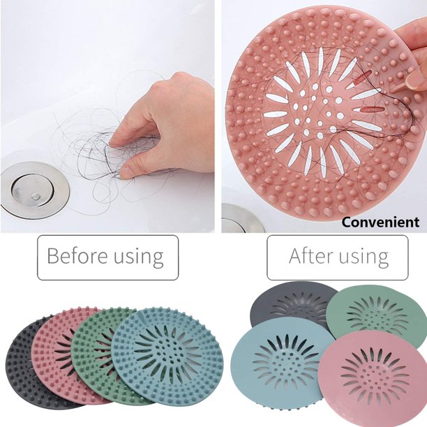 Hair Catcher Silicone Hair Stopper Shower Drain Covers Suit for Bathroom  Bathtub