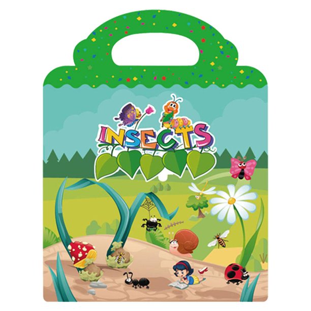 libro de pegatinas Libro De Pegatinas Reutilizables Para Niños Aprendizaje  Temprano Juego Portátil Libro De Actividades Juguetes Dinosaurios Magideal  libro de pegatinas