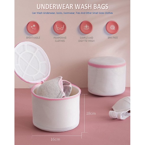 Bolsa de lavandería de malla para sujetador, organizador de red de  lavandería para lavadora, cubierta de ropa interior para lavar calcetines,  contenedor - AliExpress