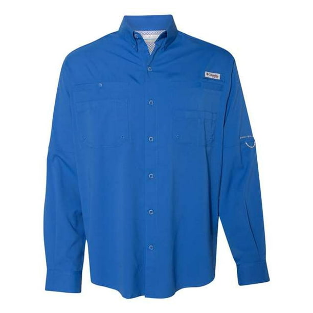 Columbia PFG Tamiami II UPF 40 Camisa de pesca de manga larga para hombre,  azul vivo, Columbia 128606
