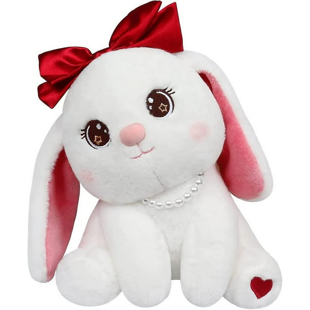  Doiola Juguetes de peluche de conejo, muñeca de conejo de felpa  de 16 pulgadas, almohadas de conejo de peluche suaves y lindas, regalo de  conejo de peluche para niñas, color blanco 