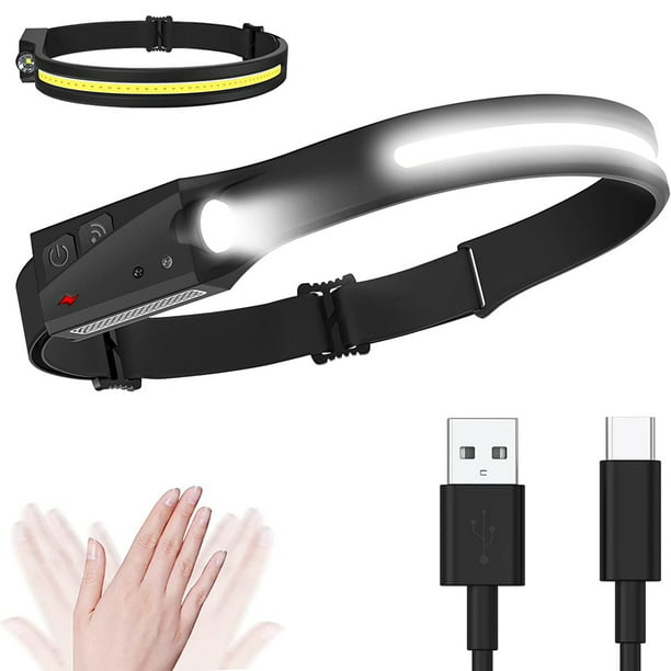 Linterna frontal recargable por USB, ligera, superbrillante, LED para  correr, para Runner Abanopi Lámpara de cabeza