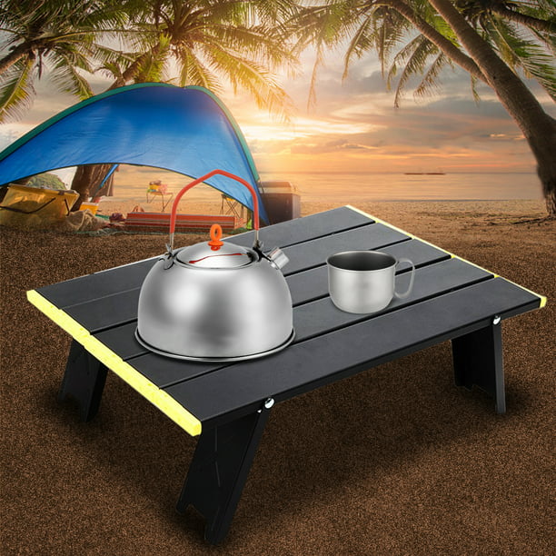 Mesa plegable de playa camping piscina Terraza cama aluminio portátil