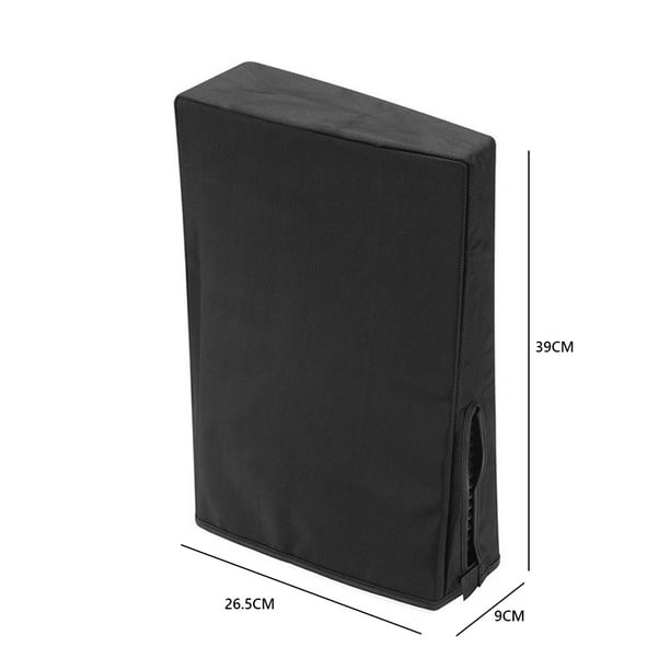 Kuymtek Funda a prueba de polvo para protector de consola PS5 (tela Oxford  vertical negra)