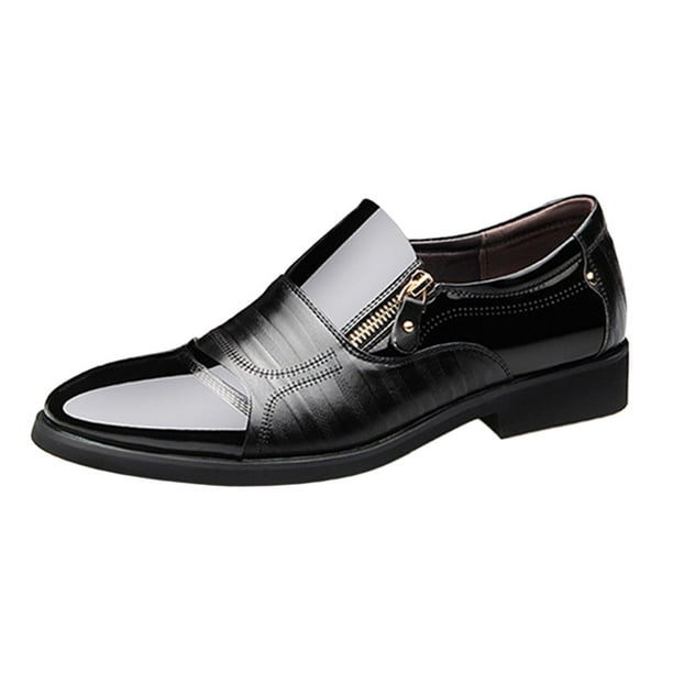 Zapatos de negocios, zapatos de vestir para hombres, calzado informal, zapatos bajos, mocasines, punta zapatos formales para hombres, zapatos negro 40 Fernando Mocasines de vestir para hombres | Walmart en línea